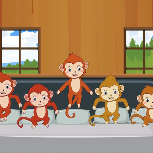 เพลง Five Little Monkeys Jumping On The Bed | Nursery Rhymes and Children’s Songs